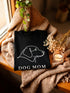 Gravure dessin chien trait continu sur t-shirt coton biologique