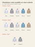 Coloris disponibles des sweats personnalisés femme, homme et enfant