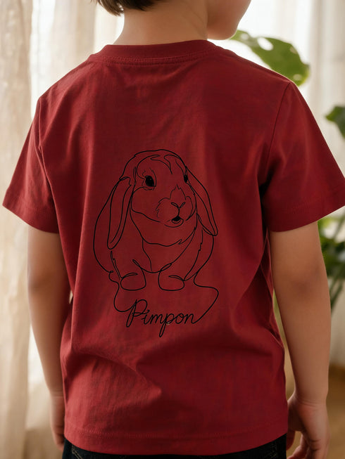 T-shirt Enfant Portrait Personnalisé de votre Animal