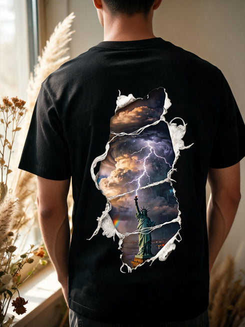 T-shirt Statue de la Liberté — Streetwear Coton Bio