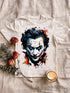 T-shirt clown street art blanc cassé portrait expressif art urbain