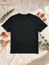 T-shirt noir coton bio face avant