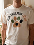 T-shirt chat blanc Mon Chat Mon Cœur coton bio porté