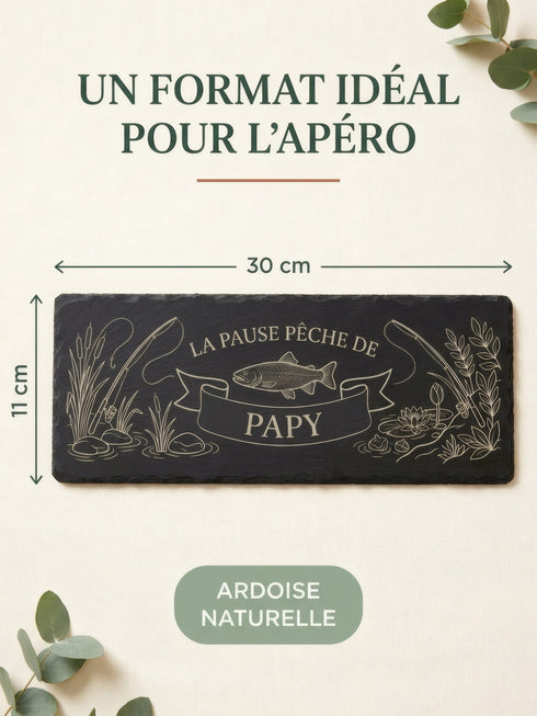 Dimensions de la planche en ardoise personnalisée 30 x 11 cm