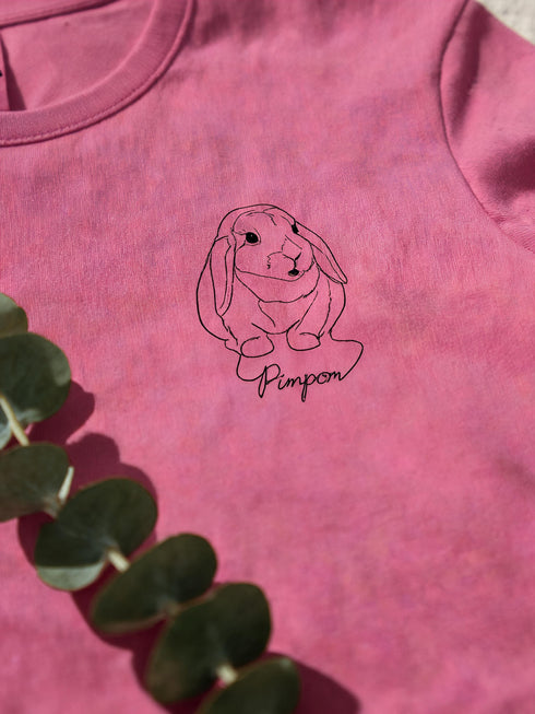 T-shirt Femme Portrait Personnalisé de votre Animal