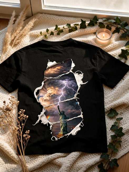T-shirt Statue de la Liberté — Streetwear Coton Bio