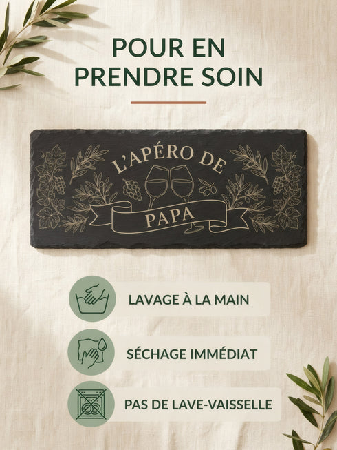 Conseils d'entretien pour une planche apéro personnalisée en ardoise naturelle