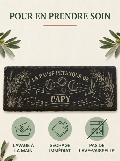 Conseils d'entretien pour une planche personnalisée en ardoise naturelle