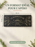 Dimensions de la planche barbecue personnalisée en ardoise 30 x 11 cm