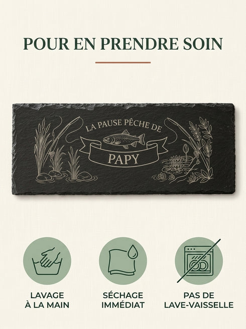 Conseils d'entretien pour une planche personnalisée en ardoise naturelle
