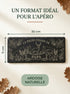 Dimensions de la planche chasse en ardoise personnalisée 30 x 11 cm