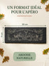 Dimensions de la planche chasse en ardoise personnalisée 30 x 11 cm
