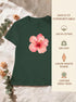 Caractéristiques du t-shirt femme hibiscus Vert Forêt en coton 185 g/m²