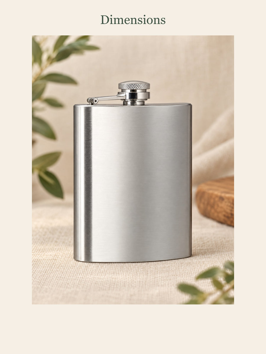 Visuel d’illustration – dimensions de la flasque : 200 ml, 12 × 9 cm