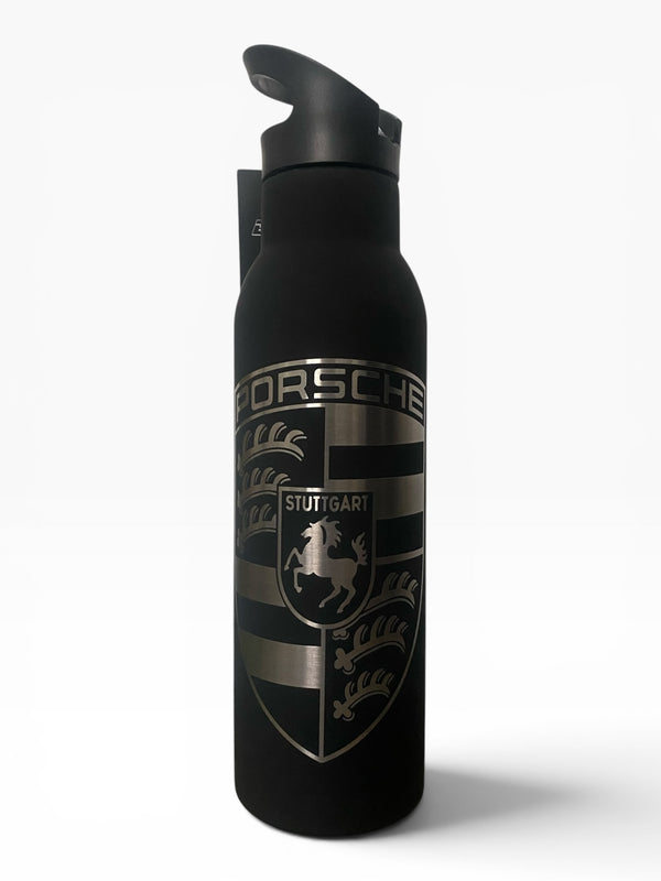 Gourde Isotherme Design Automobile 500 ml — Finition Noir Mat, Style Porsche Premium