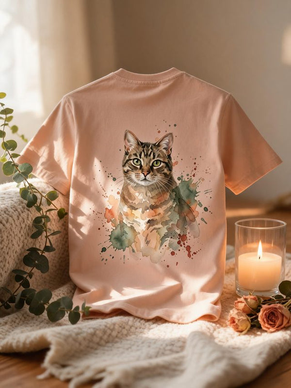 T-shirt Portrait Personnalisé de votre Animal — Coton Bio