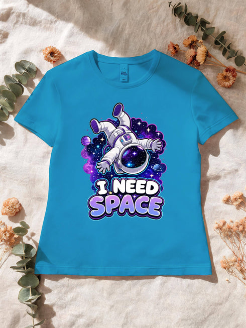 T-shirt femme astronaute I Need Space — humour espace