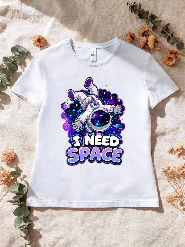 T-shirt Homme, Femme et Enfant astronaute I Need Space — humour espace