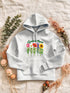 Visuel d’illustration – Sweat femme blanc avec le design « Le jardin de Maman », exemple avec les prénoms Léa, Tom, Zoé, Jules et Inès