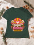 Visuel d’illustration – T-shirt femme vert forêt avec le design « Super Maman », exemple avec le surnom seul