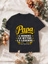Visuel d’illustration – T-shirt homme noir avec le design « Papa, l’homme, le mythe, la légende », exemple avec le surnom seul