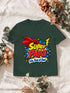 Visuel d’illustration – T-shirt homme vert forêt avec le design « Super Papa », exemple avec le surnom seul