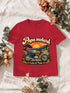 Visuel d’illustration – T-shirt homme rouge avec le design « Papa motard », exemple avec le surnom seul