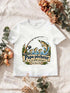 Visuel d’illustration – T-shirt homme blanc avec le design « Papa pêcheur et ses petits poissons », exemple avec le surnom seul