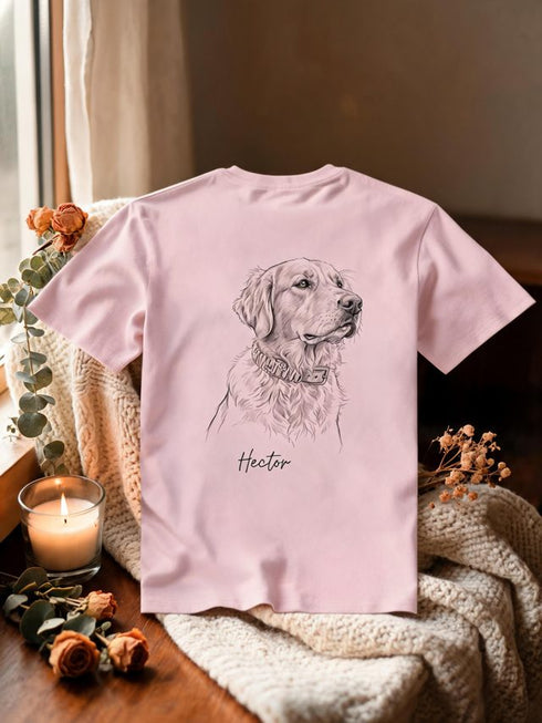 T-shirt Portrait Personnalisé de votre Animal — Coton Bio