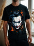 Homme portant un t-shirt clown street art noir