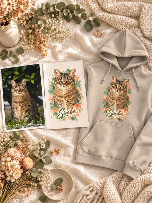 Sweat à capuche personnalisé avec la photo de votre animal