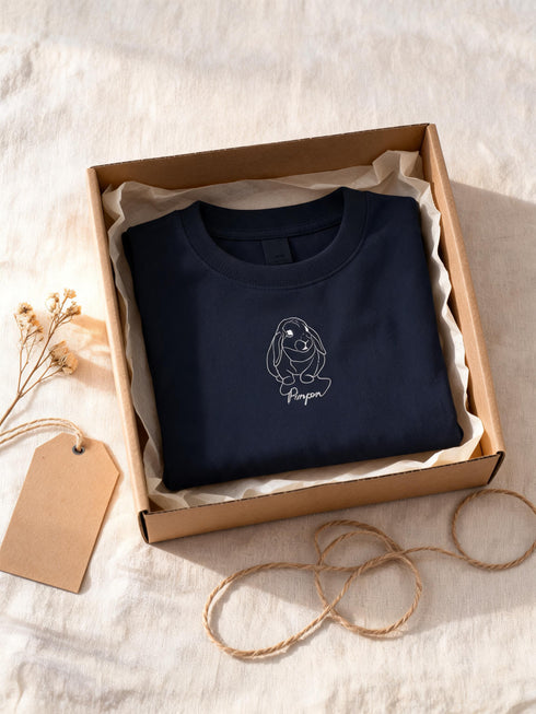 T-shirt Homme Portrait Personnalisé de votre Animal — 100 % Coton