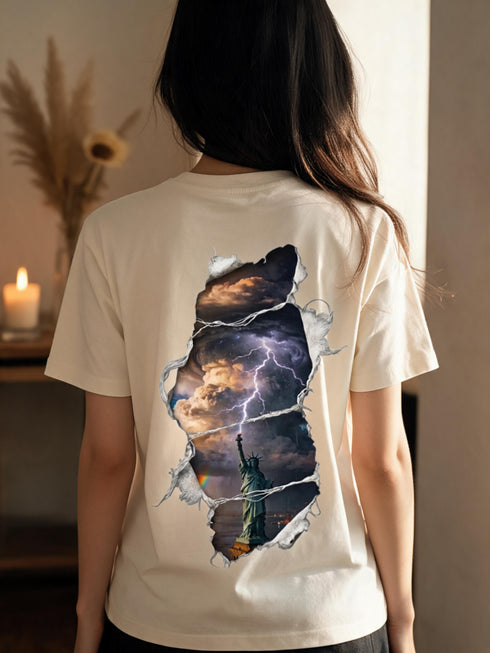 T-shirt Statue de la Liberté — Streetwear Coton Bio