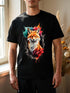 T-shirt Renard Aquarelle Coloré — Coton Bio Français