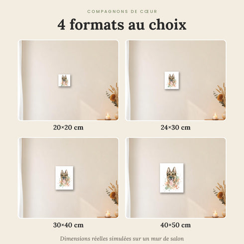 Tableau Toile Portrait Personnalisé de votre Animal