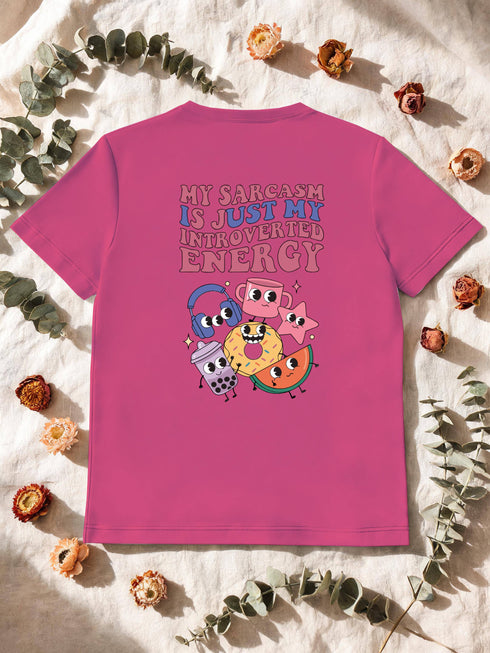 T-shirt homme introverti sarcasme — humour rétro coton