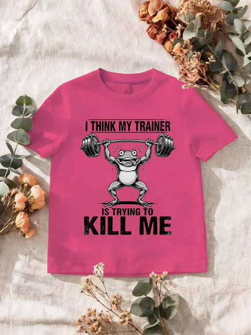 T-shirt homme humour musculation — grenouille, 100 % coton