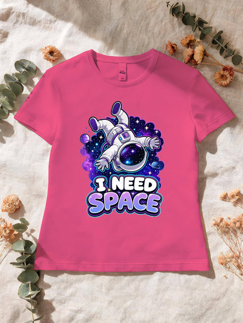 T-shirt femme astronaute I Need Space — humour espace