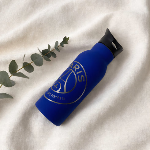 Gourde Personnalisable PSG Isotherme 500 ml — Acier Inoxydable, Logo Paris Saint-Germain Gravé