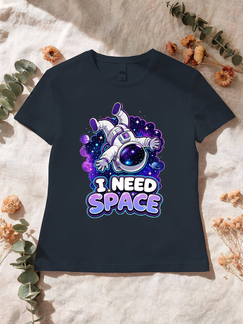 T-shirt femme astronaute I Need Space — humour espace