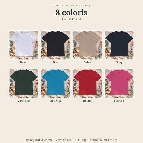 T-shirt Enfant Portrait Personnalisé de votre Animal