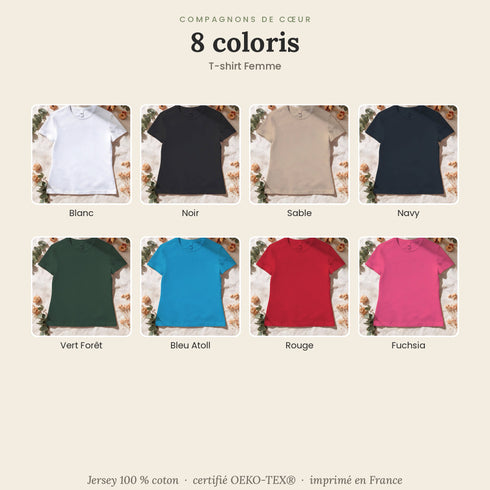 T-shirt Femme Portrait Personnalisé de votre Animal
