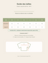 Guide des tailles du sweat à capuche femme K473 avec largeur poitrine et longueur en centimètres.