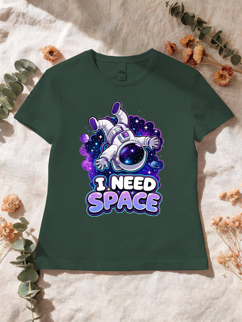 T-shirt femme astronaute I Need Space — humour espace