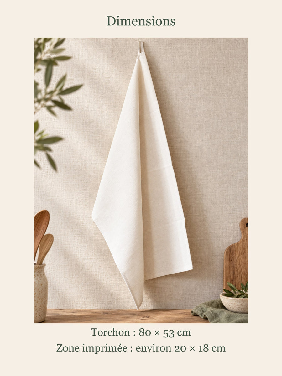 Visuel d’illustration – dimensions du torchon : 80 × 53 cm
