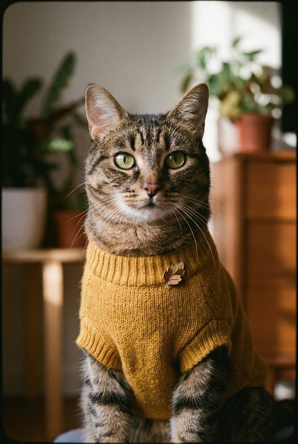 Portrait d'animal style Argentique — grain et tons chauds