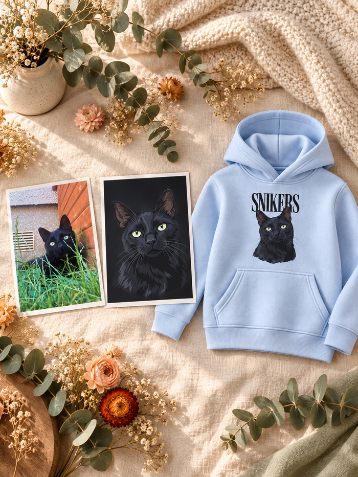 Sweat à capuche personnalisé avec la photo de votre animal