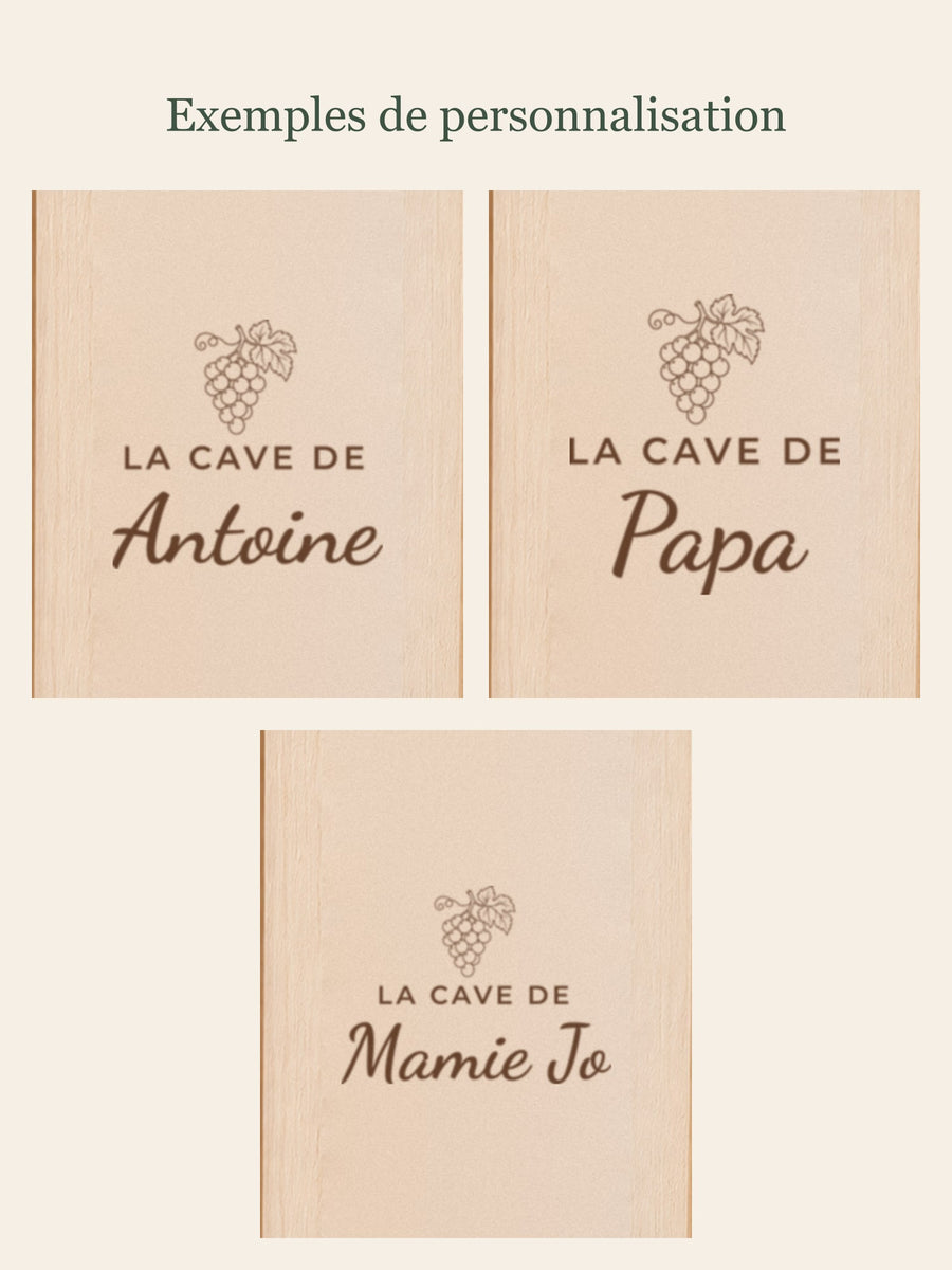 Visuel d’illustration – trois exemples de prénoms gravés